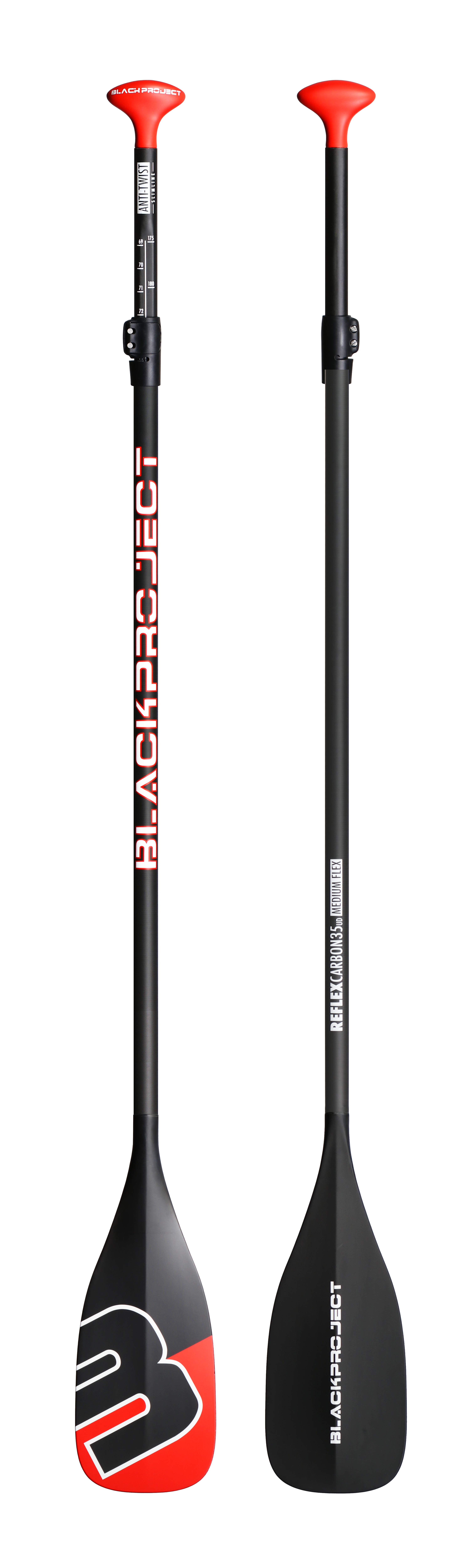 Black Project paddle Pure 35 verstelbaar slim shaft, bladmaat M